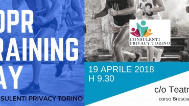 GDPR Training Day: 19 Aprile 2018