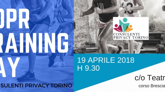 GDPR Training Day: 19 Aprile 2018